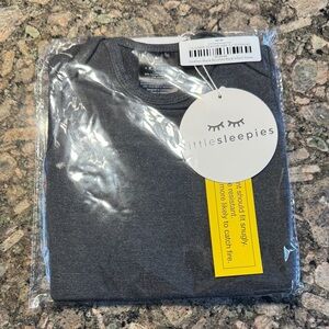 Little sleepies Charcoal Infant Gown